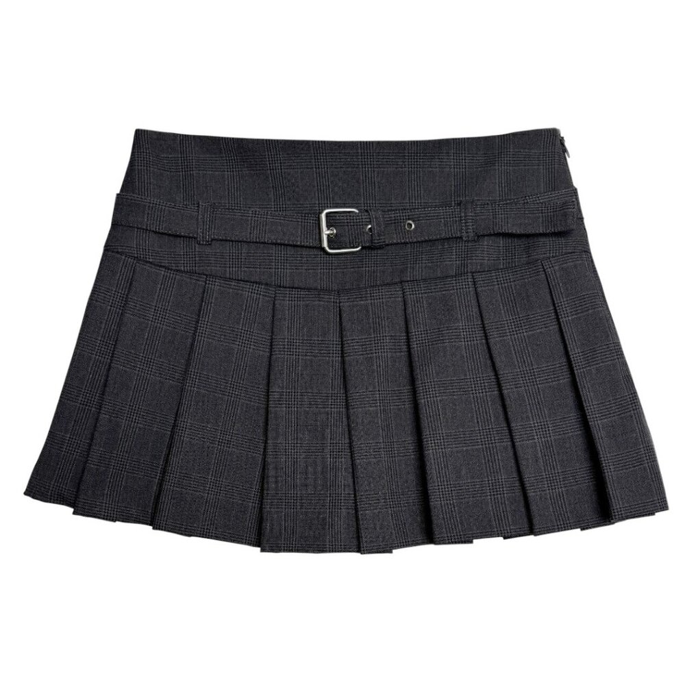 ZARA Y2K 90's PLEATED MINI SKORT DARK ACADEMIA OLD MONEY PREPPY CLASSIC XS - Picture 2 of 5
